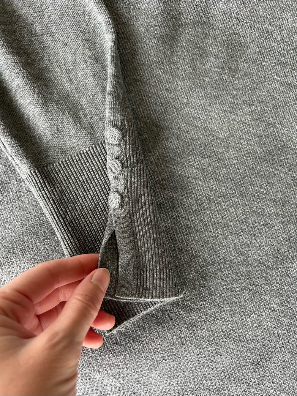 Chico's | Charcoal Crewneck Long Sleeve Top - Picture 6 of 8